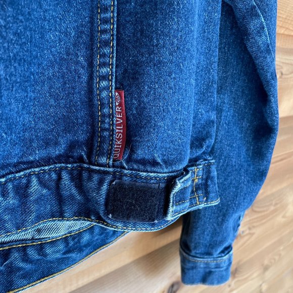 Roxy X Quiksilver Collaboration Classic Blue Denim Jean Jacket! Women XL - Picture 3 of 12